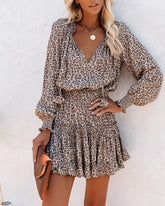 Robe à volants et smocks fleuris Sound Of Your Heart